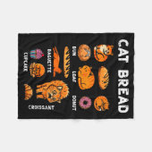 Cat Bread Bun Loaf Cute Kitten Kitty Food Pun Wome Fleecedecke (Vorderseite (Horizontal))