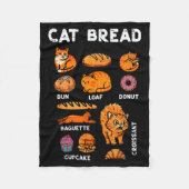 Cat Bread Bun Loaf Cute Kitten Kitty Food Pun Wome Fleecedecke (Vorderseite)