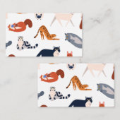 Cat Breeds Pattern Visitenkarte (Vorne/Hinten)