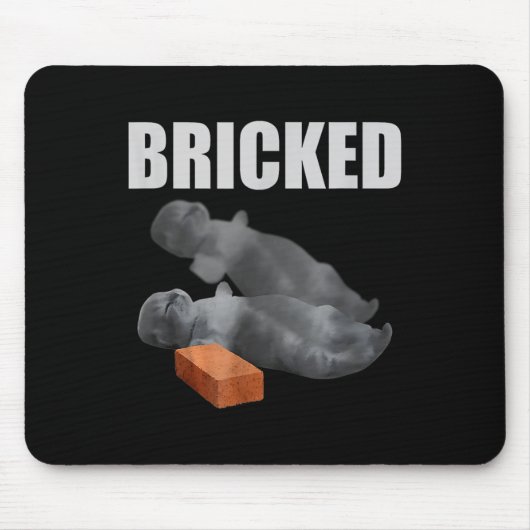 Cat Bricked Funny Knock Out Meme Albern Cats Sayi Mousepad (Vorne)