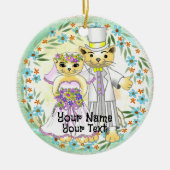 Cat Bride and Groom Hochzeit Ornament (Vorne)