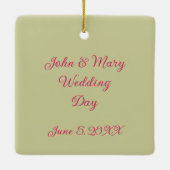 Cat Bride and Groom Wedding Day Ornament (Rückseite)