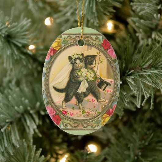 Cat Bride and Groom Wedding Day Ornament (Baum)