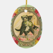 Cat Bride and Groom Wedding Day Ornament (Vorne)