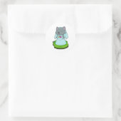 Cat Bride Blume Hochzeit Runder Aufkleber (Tasche)