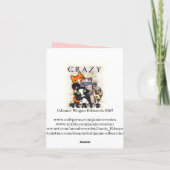 Cat Bride & Groom Wedding Dance Greeting Card Karte (Rückseite)