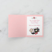 Cat Bride & Groom Wedding Dance Greeting Card Karte (Innenseite)