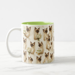 Cat Bride Hochzeitskleid Zweifarbige Tasse