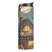 Cat & Broom Duo | Magical Halloween Night Thermosbecher (Nach links gedreht)