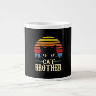 Cat Brother Vintage Eighties Style Retro T-Shirt Jumbo-Tasse