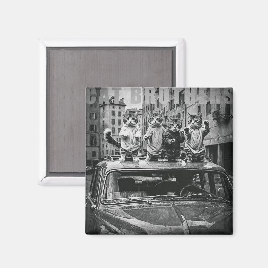 cat brothers magnet (Vorderseite/Rückseite)