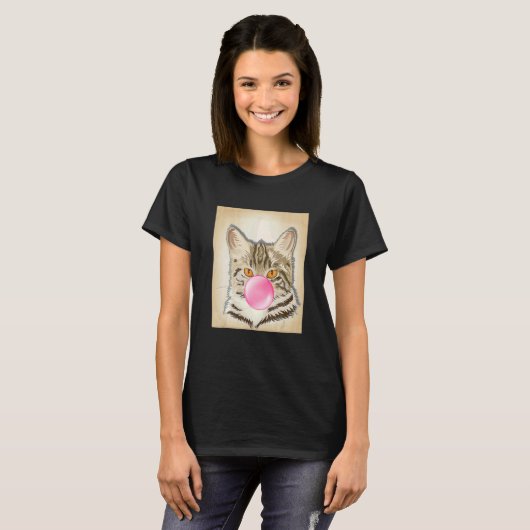 Cat Bubble Gum  Feline T-Shirt (Vorne ganz)