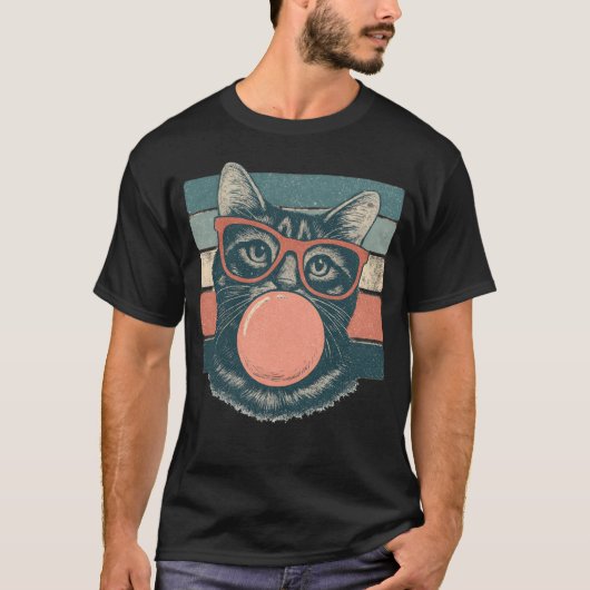 Cat Bubble Gum T-Shirt (Vorderseite)