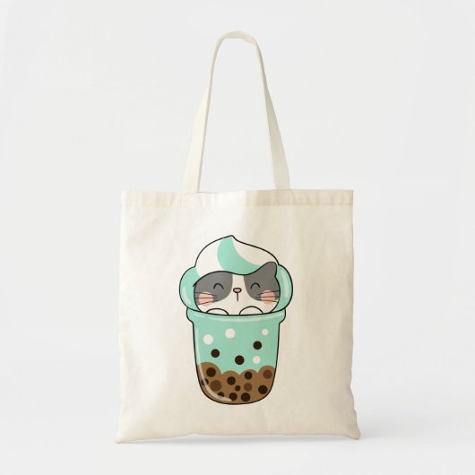 Cat Bubble Tea Tragetasche (Vorne)