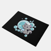 Cat Bubble Tee-Geschenk | Witziges Boba Tee Katzen Fußmatte (Schrägansicht)