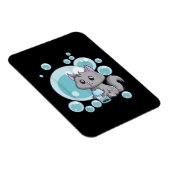 Cat Bubble Tee-Geschenk | Witziges Boba Tee Katzen Magnet (Rechte Seite)