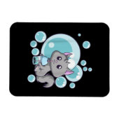 Cat Bubble Tee-Geschenk | Witziges Boba Tee Katzen Magnet (Horizontal)