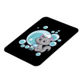 Cat Bubble Tee-Geschenk | Witziges Boba Tee Katzen Magnet (Linke Seite)