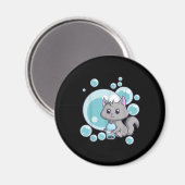 Cat Bubble Tee-Geschenk | Witziges Boba Tee Katzen Magnet (Vorderseite/Rückseite)