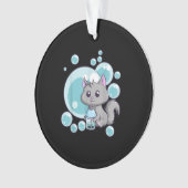 Cat Bubble Tee-Geschenk | Witziges Boba Tee Katzen Ornament (Vorderseite)