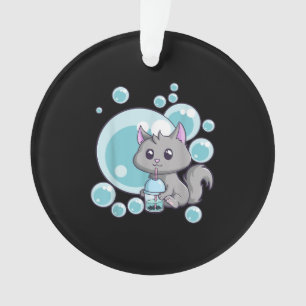Cat Bubble Tee-Geschenk Witziges Boba Tee Katzen Ornament