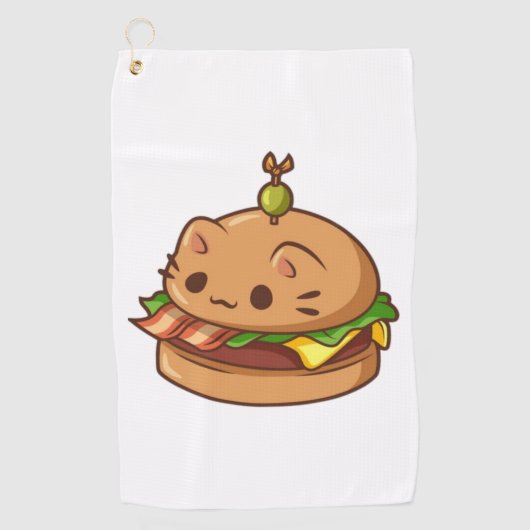 Cat Burger 2 Golfhandtuch (Vorderseite)