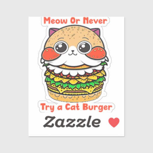Cat Burger Aufkleber (Blatt)