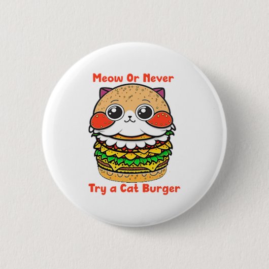 Cat Burger Button (Vorderseite)