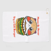 Cat Burger Golfhandtuch (Horizontal)