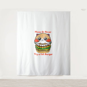 Cat Burger Wandteppich