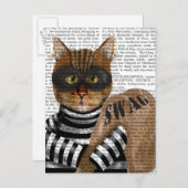 Cat Burglar Postkarte (Vorne/Hinten)