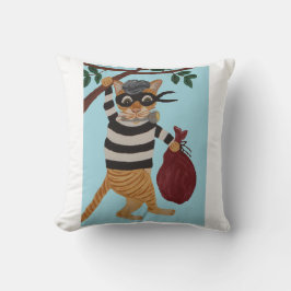 Cat Burglar Throw Pillow Kissen