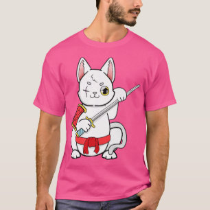 Cat Bushido Ronin Japanisch Samurai Premium T - Sh T-Shirt