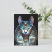 cat bust cool postkarte (Stehend Vorderseite)