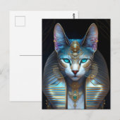 cat bust cool postkarte (Vorne/Hinten)