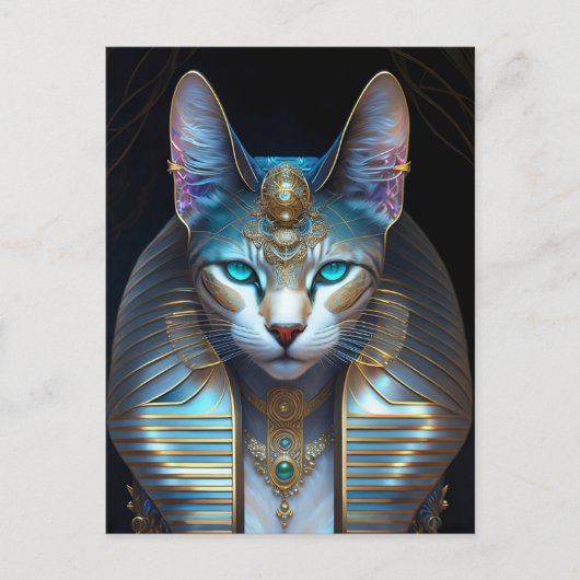 cat bust cool postkarte (Vorderseite)