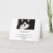 CAT & BUTTERFLY Missing You Card Feiertagskarte (Rückseite)