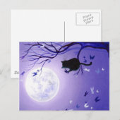 Cat Butterfly Swirl Postkarte (Vorne/Hinten)