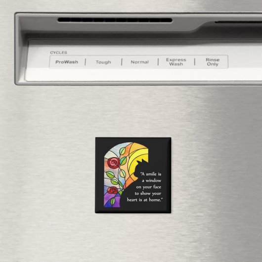 Cat by Window - Magnet (In Situ (Geschirrspüler))