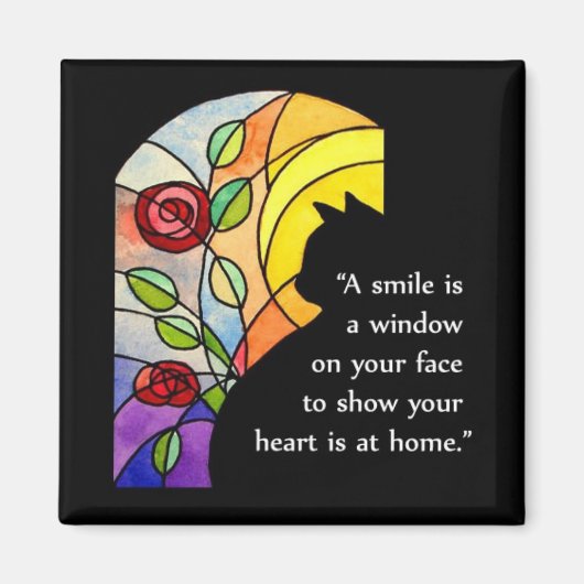 Cat by Window - Magnet (Vorne)