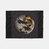 Cat Bysketbyll Moon Fleecedecke (Vorderseite (Horizontal))