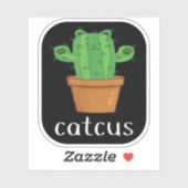 CAT CACTUS - CATCUS Funny Cat Aufkleber (Blatt)