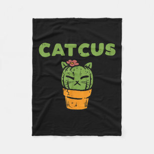 Cat Cactus Niedlich Sukkulente Pflanze Kitten Wome Fleecedecke