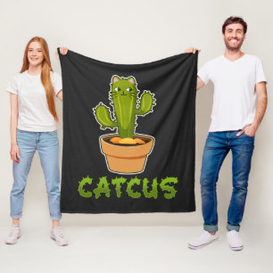 Cat Cactus Pet Pflanze Fleecedecke