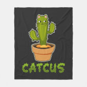 Cat Cactus Pet Pflanze Fleecedecke (Vorderseite)
