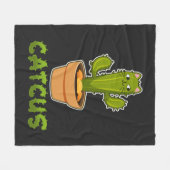Cat Cactus Pet Pflanze Fleecedecke (Vorderseite (Horizontal))