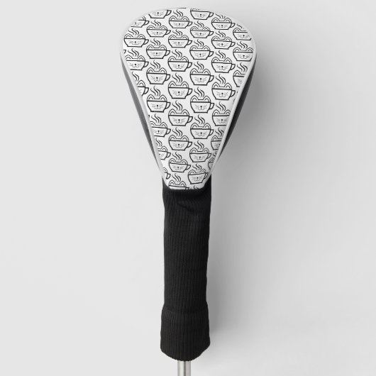 Cat Café Muster Golf Headcover (Vorderseite)