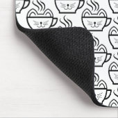 Cat Café Muster Mousepad (Ecke)