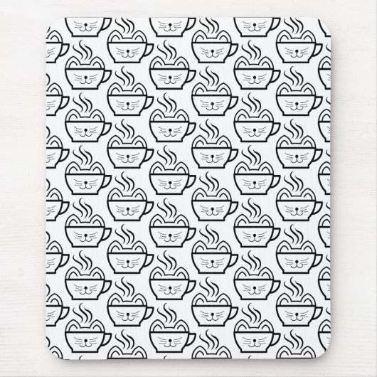 Cat Café Muster Mousepad (Vorne)