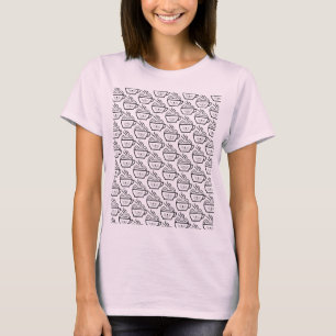 Cat Café Muster T-Shirt